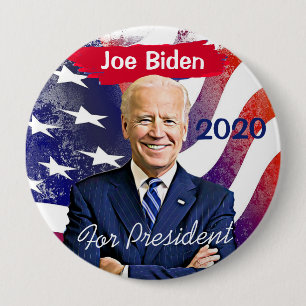 Badge Rond 10 Cm Joe Biden pour l'élection présidentielle américain