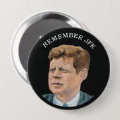 Badge Rond 10 Cm John F. Kennedy 1917-1963 (Devant & derrière)