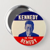 Badge Rond 10 Cm (John F.) Kennedy est le remède (Devant & derrière)