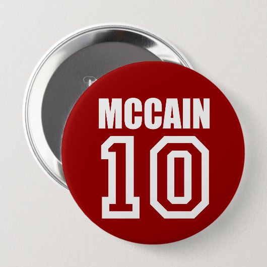 Badge Rond 10 Cm JOHN MCCAIN Électricité (Devant & derrière)