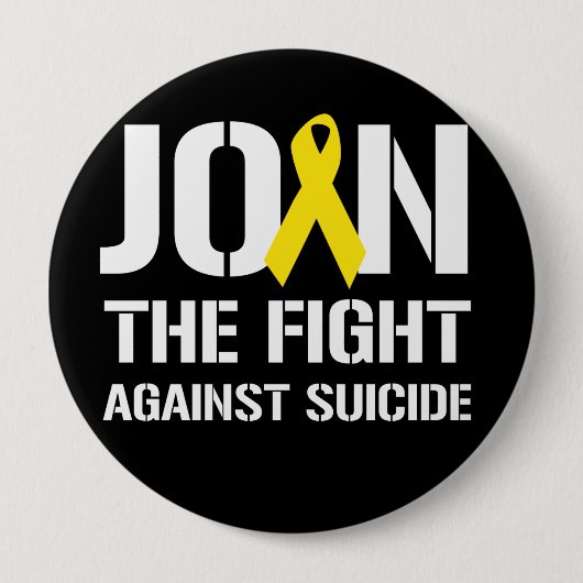 Badge Rond 10 Cm Joignez le combat contre le suicide - (Devant)