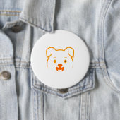 Badge Rond 10 Cm Joli chiot (En situation)
