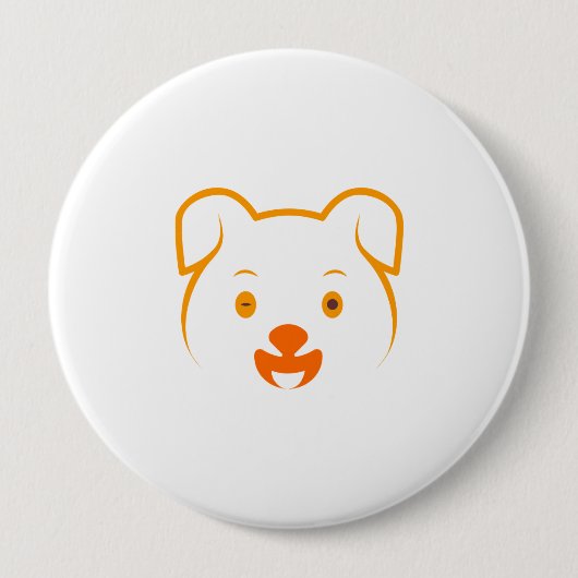 Badge Rond 10 Cm Joli chiot (Devant)