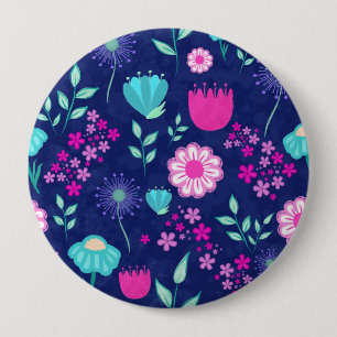 Badge Rond 10 Cm Joli motif floral de fond