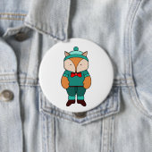 Badge Rond 10 Cm Joli renard vert (En situation)