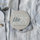 Badge Rond 10 Cm Jouer le noeud - Elégant minimaliste design Mariag (En situation)