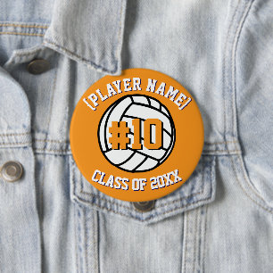 Badge Rond 10 Cm Joueur et classe de volley-ball personnalisés oran