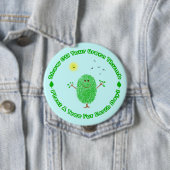 Badge Rond 10 Cm Jour de la terre ambiant (En situation)