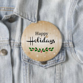 Badge Rond 10 Cm Joyeuses fêtes (En situation)