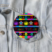 Badge Rond 10 Cm Joyeux anniversaire (En situation)