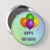 Badge Rond 10 Cm Joyeux anniversaire, design populaire, (Devant & derrière)