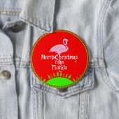 Badge Rond 10 Cm Joyeux Noël de Floride, (En situation)