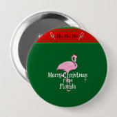 Badge Rond 10 Cm Joyeux Noël de Floride (Devant & derrière)