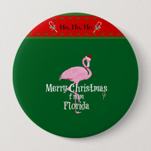 Badge Rond 10 Cm Joyeux Noël de Floride