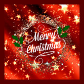 Badge Rond 10 Cm Joyeux Noël pétillant et parties scintillant