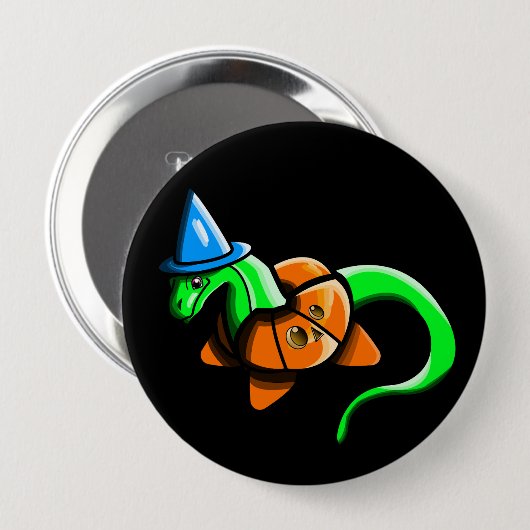 Badge Rond 10 Cm Joyeux Samhain ! ! (Devant & derrière)
