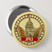 Badge Rond 10 Cm JPK3 Joseph P. Kennedy, III pour le congrès 2012 (Devant & derrière)