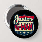 Badge Rond 10 Cm Jr. bouton de G-Man (Devant & derrière)