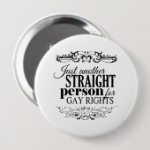 BADGE ROND 10 CM JUSTE UNE AUTRE PERSONNE DROITE POUR LES DROITS GA (Devant & derrière)