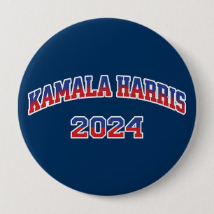 Badge Rond 10 Cm Kamala Harris Pour Président 2024