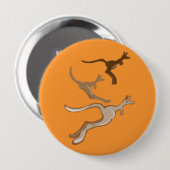 Badge Rond 10 Cm Kangaroos australien (Devant & derrière)