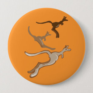 Badge Rond 10 Cm Kangaroos australien