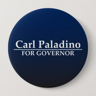 Badge Rond 10 Cm Karl Paladino pour le gouverneur