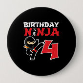 Badge Rond 10 Cm Kids Birthday Ninja (Devant)