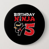 Badge Rond 10 Cm Kids Birthday Ninja (Devant)