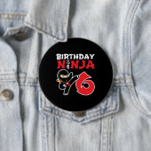 Badge Rond 10 Cm Kids Birthday Ninja (En situation)
