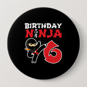 Badge Rond 10 Cm Kids Birthday Ninja (Devant)