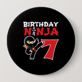 Badge Rond 10 Cm Kids Birthday Ninja (Devant)