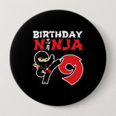 Badge Rond 10 Cm Kids Birthday Ninja (Devant)