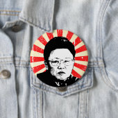 Badge Rond 10 Cm Kim Jong Il (En situation)