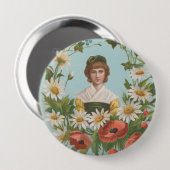 Badge Rond 10 Cm Kitschy Retro German Valentine's Card, 1884 (Devant & derrière)