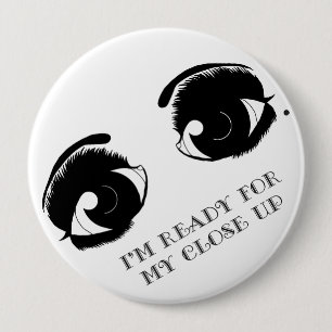 Badge Rond 10 Cm KRW je suis prêt pour ma fin