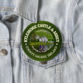Badge Rond 10 Cm Kylemore Castle & Abbaye (e) (En situation)