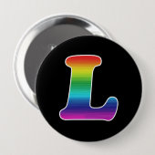 BADGE ROND 10 CM L POUR LA FIERTÉ LESBIENNE (Devant & derrière)