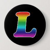BADGE ROND 10 CM L POUR LA FIERTÉ LESBIENNE (Devant)