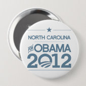 Badge Rond 10 Cm La CAROLINE DU NORD POUR OBAMA 2012.png (Devant & derrière)