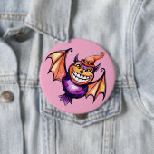 Badge Rond 10 Cm La chauve-souris (En situation)