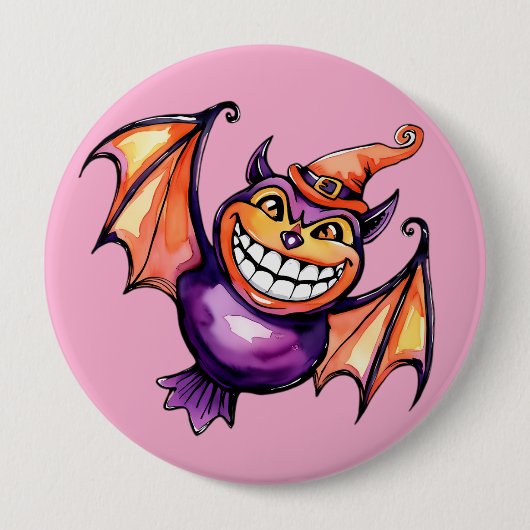 Badge Rond 10 Cm La chauve-souris (Devant)