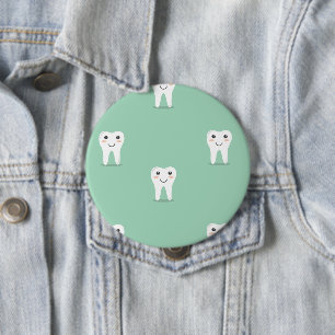 Badge Rond 10 Cm La dent heureuse de Kawaii
