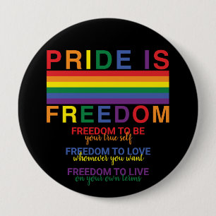 Badge Rond 10 Cm La fierté LGBTQ du drapeau arc-en-ciel est le dro