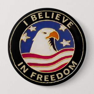 Badge Rond 10 Cm la liberté Pinback des Etats-Unis boutonne le Pin