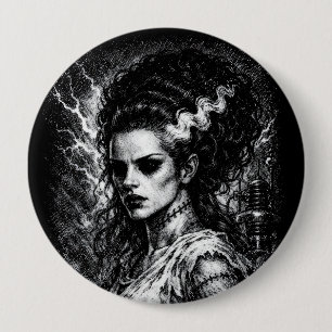 Badge Rond 10 Cm La Mariée de Frankenstein — Ressuscitée par BurnsI