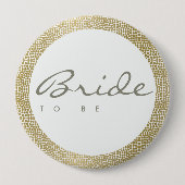 BADGE ROND 10 CM LA MOSAÏQUE BLANCHE D'OR GLAMOREUSE DOIT ÊTRE (Devant)
