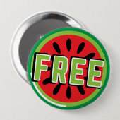 Badge Rond 10 Cm La pastèque Palestine libre - Liberté pour les Pal (Devant & derrière)