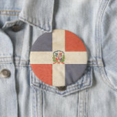 BADGE ROND 10 CM LA RÉPUBLIQUE DOMINICAINE (En situation)