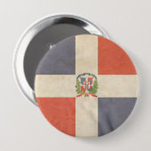 BADGE ROND 10 CM LA RÉPUBLIQUE DOMINICAINE (Devant & derrière)